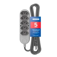 Extensão Múltipla 5 Tomadas 2P+T 10 A 250 V Tramontina 5 m