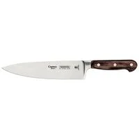 Faca Chef Tramontina Century Wood com Lâmina em Aço Inox e Cabo de Madeira Tratada Castanho 8"