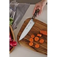 Faca Chef Tramontina Century Wood com Lâmina em Aço Inox e Cabo de Madeira Tratada Castanho 8"