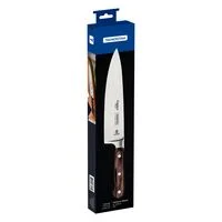 Faca Chef Tramontina Century Wood com Lâmina em Aço Inox e Cabo de Madeira Tratada Castanho 8"