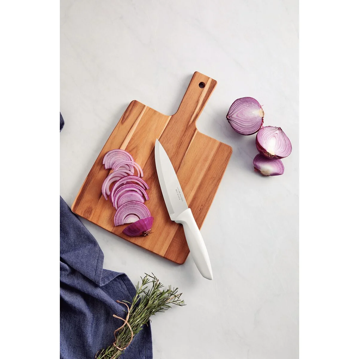 Faca Chef Tramontina Plenus com Lâmina em Aço Inox e Cabo de Polipropileno Off White 6"