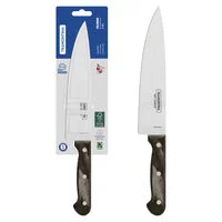 Faca Chef Tramontina Polywood com Lâmina em Aço Inox e Cabo de Madeira Tratada Castanho 8"