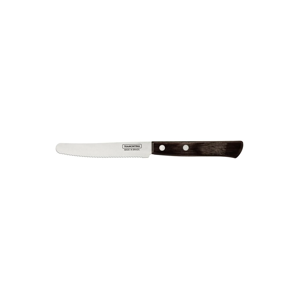 Faca Multiuso Tramontina com Lâmina em Aço Inox e Cabo em Madeira Tratada Polywood Castanho 5"