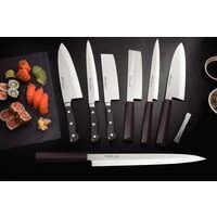 Faca Deba Tramontina Sushi Gold com Lâmina em Aço Inox e Cabo de Policarbonato com Fibra de Vidro 8"