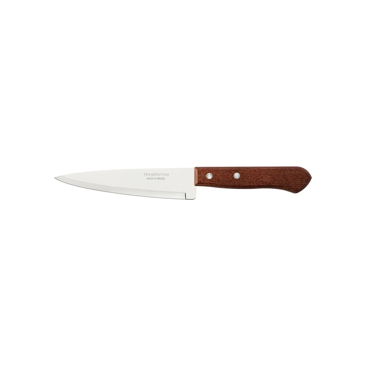 Faca Peixeira e Cozinha Tramontina Dynamic com Lâmina de Aço Inox e Cabo de Madeira Natural 6"