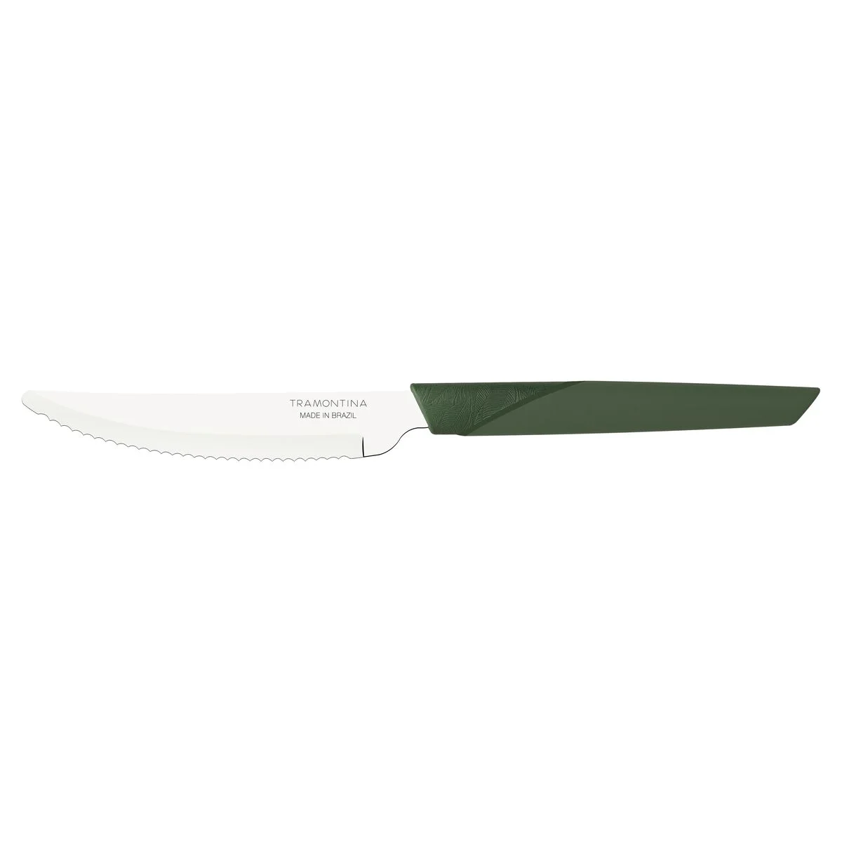 Faca de Mesa Tramontina LYF com Lâmina em Aço Inox e Cabo de Polipropileno PCR Verde Natureza 4"