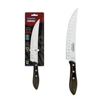 Faca para Carne Butcher Tramontina com Lâmina em Aço Inox e Cabo em Madeira Tratada Polywood Castanho 8"