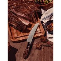 Faca para Carne Butcher Tramontina com Lâmina em Aço Inox e Cabo em Madeira Tratada Polywood Castanho 8"