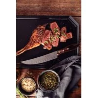 Faca para Carne Butcher Tramontina com Lâmina em Aço Inox e Cabo em Madeira Tratada Polywood Castanho 8"