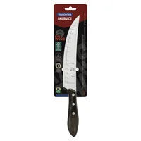 Faca para Carne Butcher Tramontina com Lâmina em Aço Inox e Cabo em Madeira Tratada Polywood Castanho 8"