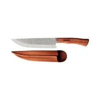 Faca para Carne Tramontina Nômade com Lâmina em Aço Inox e Cabo de Madeira com Bainha de Couro 8"