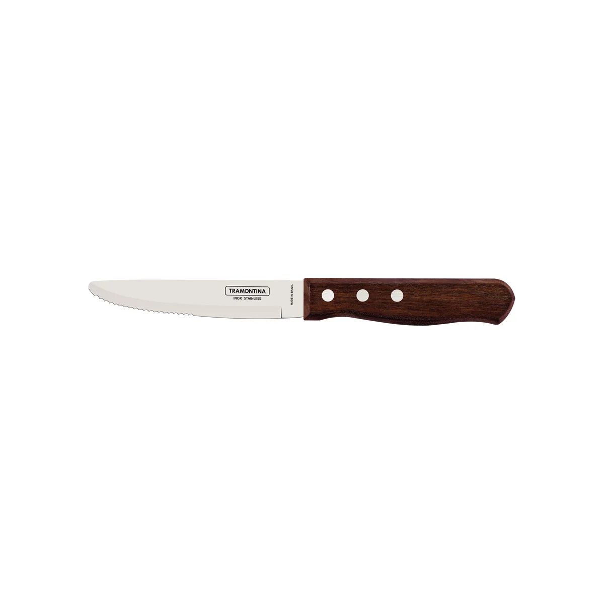 Faca para Churrasco Jumbo Tramontina com Lâmina em Aço Inox e Cabo em Madeira Natural 5"