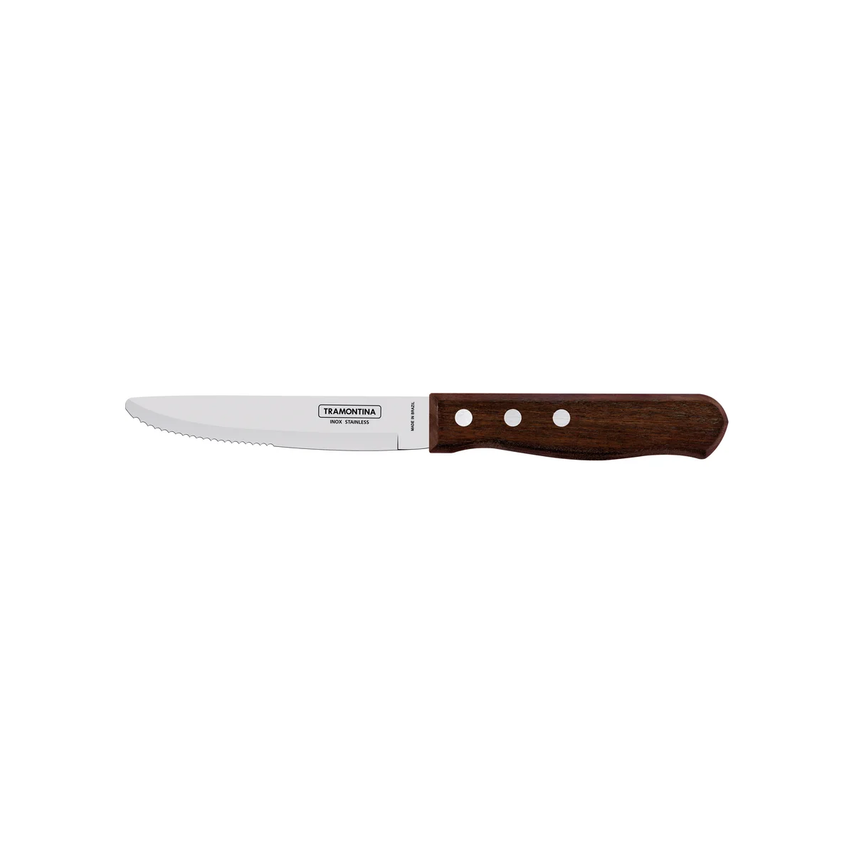 Faca para Churrasco Jumbo Tramontina com Lâmina em Aço Inox e Cabo em Madeira Natural 5"