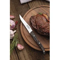 Faca para Churrasco Tramontina com Lâmina de Aço Inox com Fio Microserrilhado e Cabo de Madeira Tratada Polywood 4"