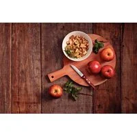 Faca para Legumes e Frutas Tramontina Polywood com Lâmina em Aço Inox e Cabo de Madeira Tratada Vermelho 3"
