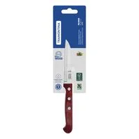 Faca para Legumes e Frutas Tramontina Polywood com Lâmina em Aço Inox e Cabo de Madeira Tratada Vermelho 3"