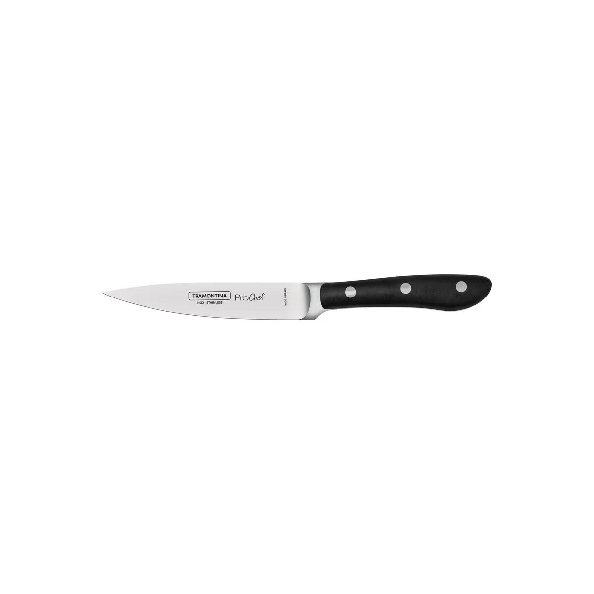 Faca para Legumes e Frutas Tramontina Prochef com Lâmina em Aço Inox e Cabo de Policarbonato com Fibra de Vidro 4"
