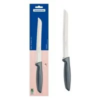 Faca para Pão Tramontina Plenus com Lâmina em Aço Inox e Cabo de Polipropileno Cinza 8"