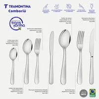 Faqueiro Tramontina Camboriú em Aço Inox com Facas para Churrasco 36 Peças