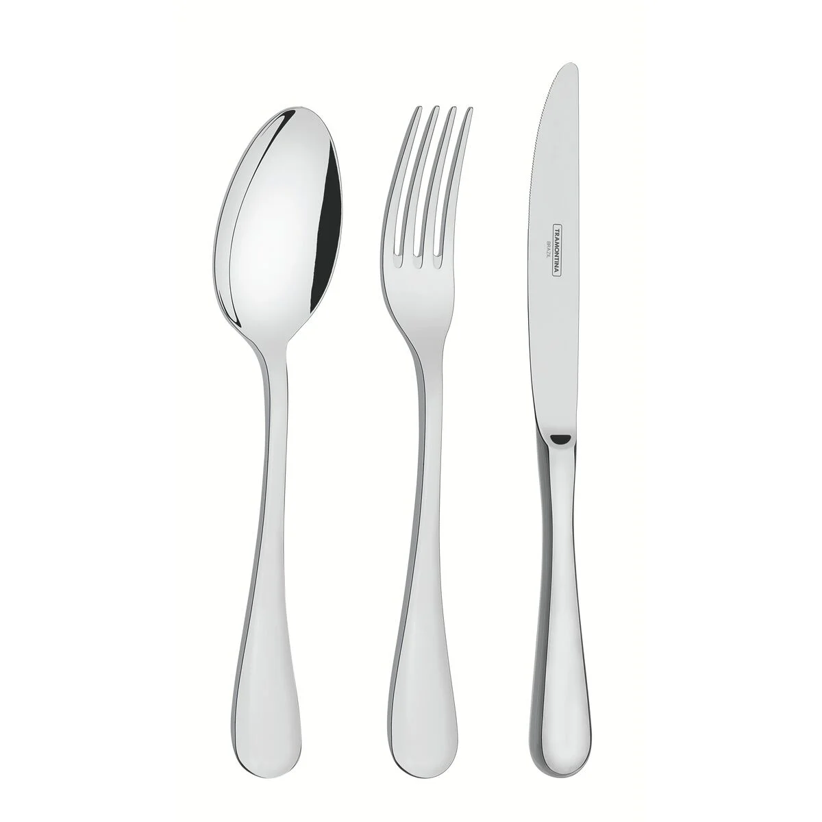 Faqueiro Tramontina Classic em Aço Inox com Facas de Mesa Forjadas Acabamento Brilho 24 Peças