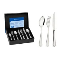 Faqueiro Tramontina Classic em Aço Inox com Facas de Mesa Forjadas Acabamento Brilho 42 Peças