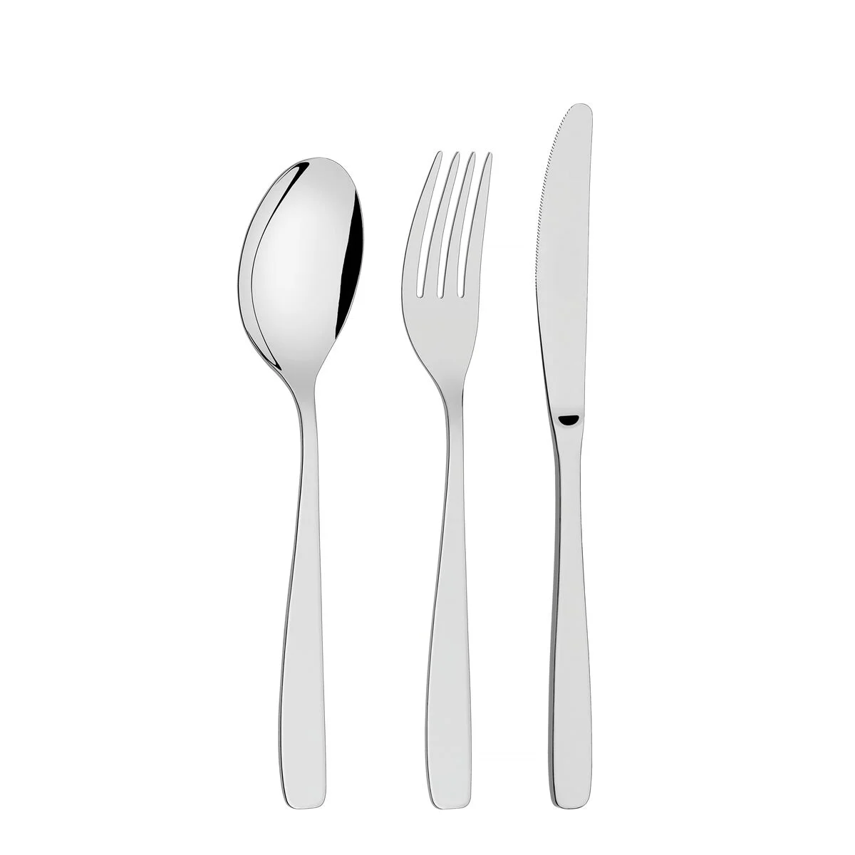 Faqueiro Tramontina Cosmos em Aço Inox com Facas de Mesa Acabamento Brilho e Fosco 24 Peças