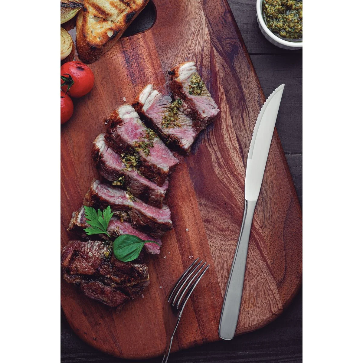 Faqueiro Tramontina Cosmos em Aço Inox com Facas para Churrasco Acabamento Brilho e Fosco 42 Peças
