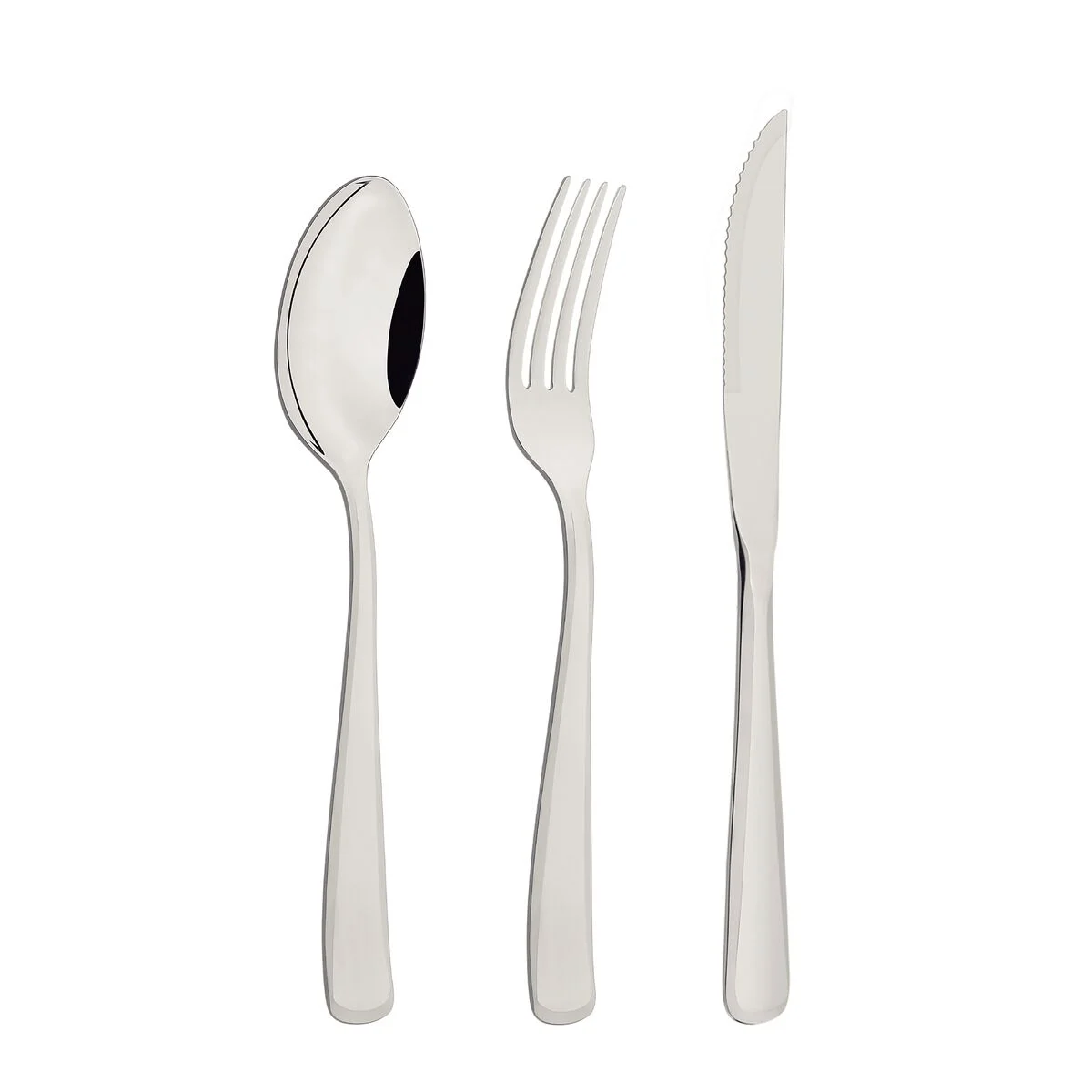Faqueiro Tramontina Pacific em Aço Inox com Facas para Churrasco Acabamento Alto Brilho com Detalhes no Cabo 72 Peças