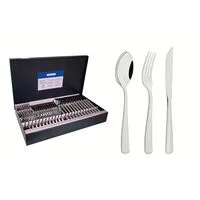 Faqueiro Tramontina Pacific em Aço Inox com Facas para Churrasco Acabamento Alto Brilho com Detalhes no Cabo 72 Peças