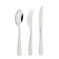 Faqueiro Tramontina Pacific em Aço Inox com Facas para Churrasco Acabamento Alto Brilho com Detalhes no Cabo 48 Peças