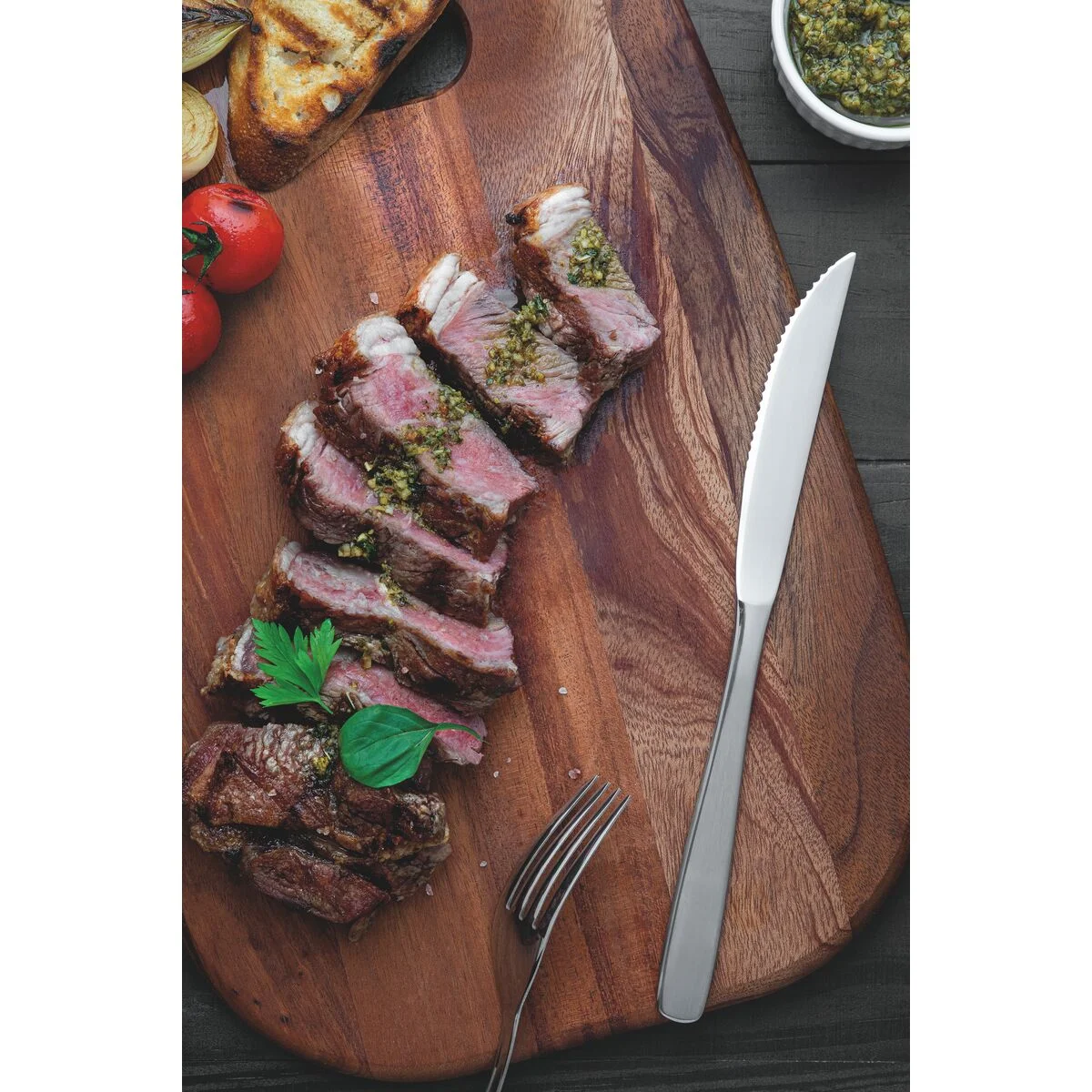 Faqueiro para Churrasco Tramontina Cosmos em Aço Inox com Acabamento Brilho e Fosco 84 Peças