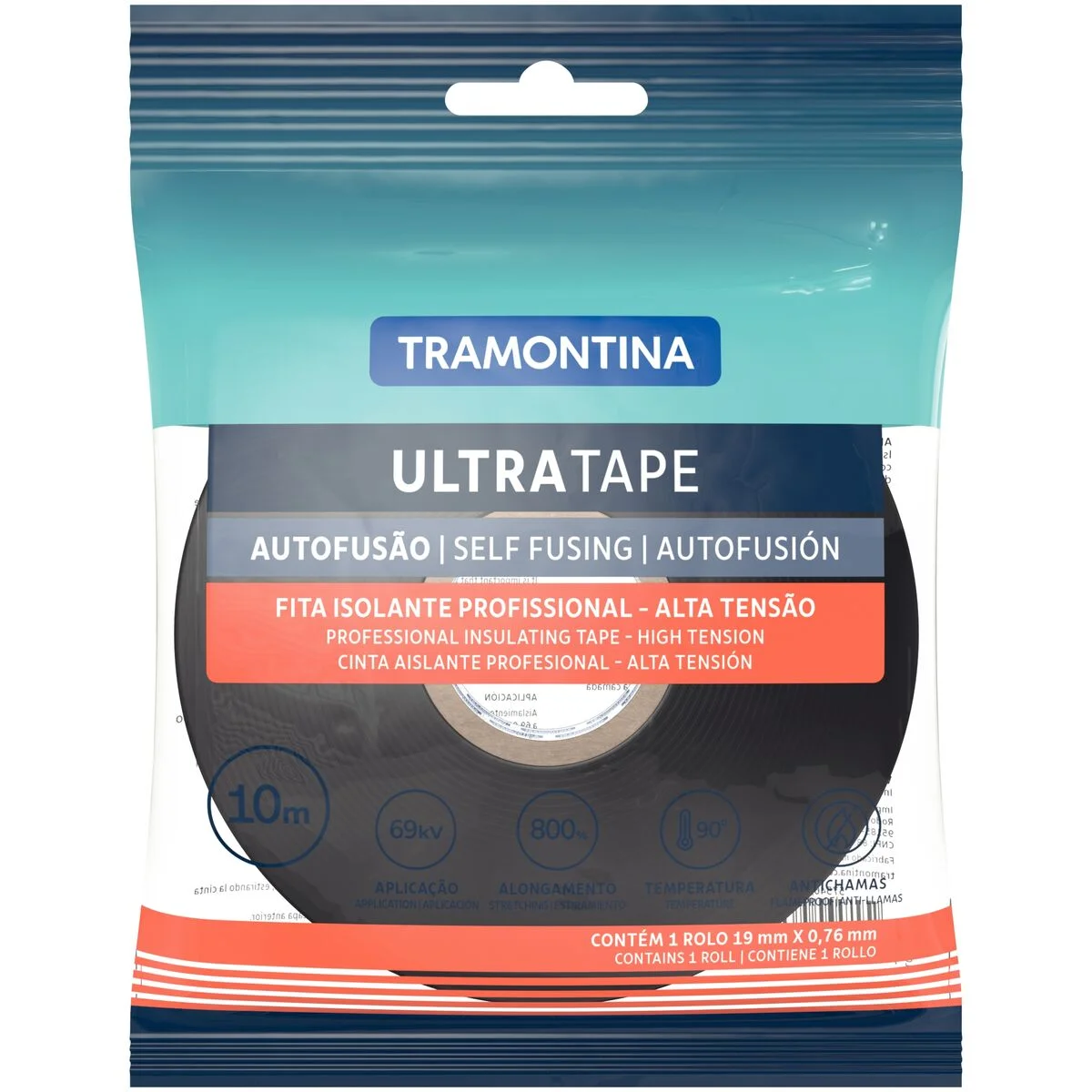 Fita Autofusão Tramontina UltraTape 0,76 mm x 19 mm x 10 m