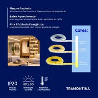 Fita LED SMD Tramontina 8 W 12 V 3000 K Luz Amarela 5 m