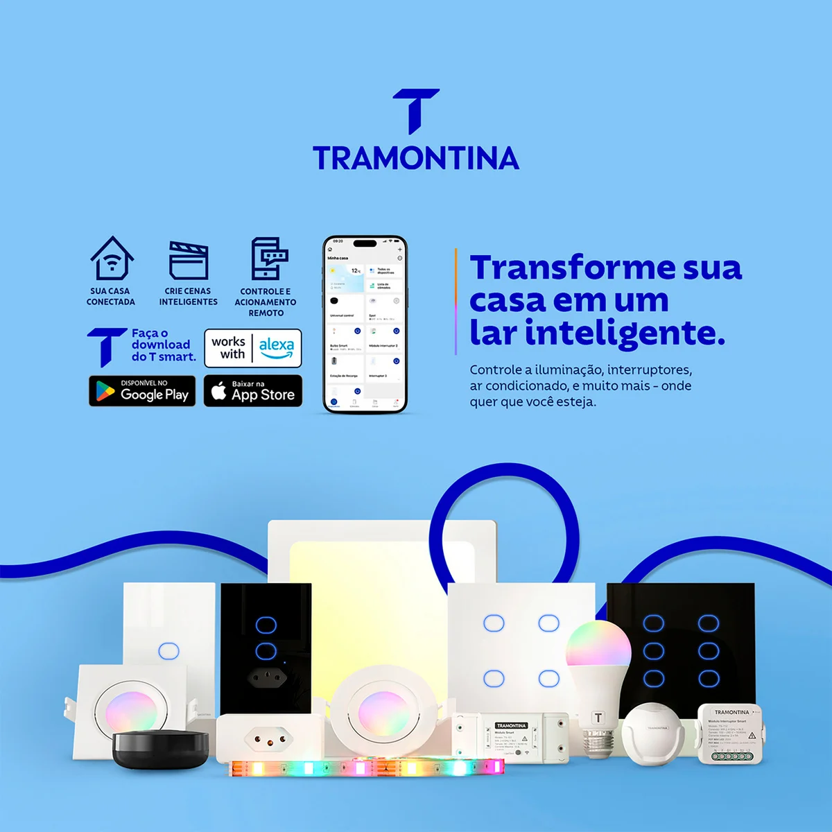 Fita LED Tramontina Smart RGB 3 Metros