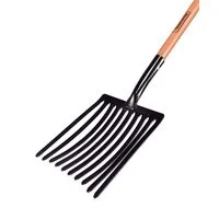 Forcado Metálico para Cascalho Tramontina 10 Dentes com Cabo de Madeira 74 cm