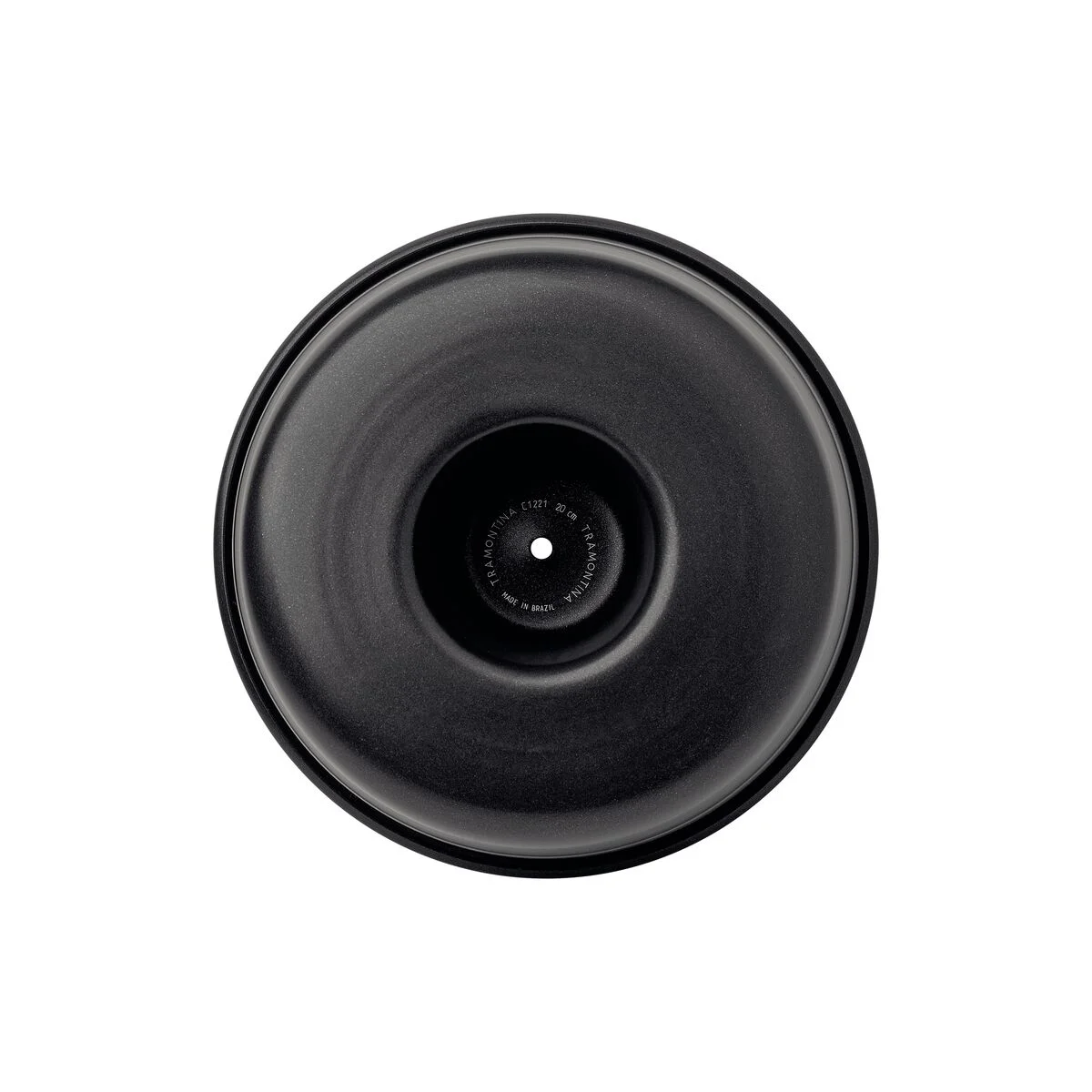 Forma para Bolo e Pudim Tramontina Brasil em Alumínio com Revestimento Interno e Externo Antiaderente Starflon Premium Preto 20 cm 1,5 L