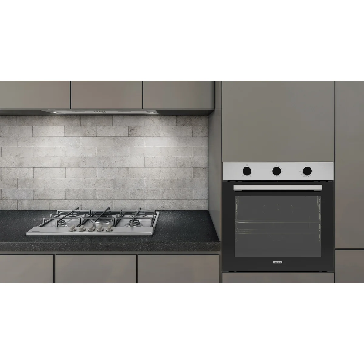 Forno Elétrico de Embutir Tramontina Inox Easy 60 F4 em Aço Inox 4 Funções 74 L