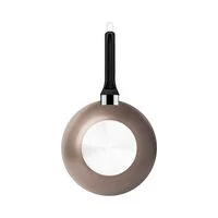 Frigideira Funda Tramontina Milazzo em Alumínio com Revestimento Interno e Externo em Antiaderente Starflon Max Amêndoa 24 cm
