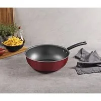 Frigideira Funda Tramontina Versalhes em Alumínio com Revestimento Interno e Externo em Antiaderente Starflon Max Vermelho 28 cm 4,9 L