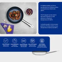 Frigideira Rasa Tramontina Professional em Aço Inox com Fundo Triplo e Revestimento Interno Cerâmico Grafite 30 cm 2,9 L