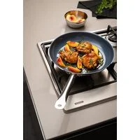 Frigideira Rasa Tramontina Professional em Aço Inox com Fundo Triplo e Revestimento Interno Cerâmico Grafite 30 cm 2,9 L