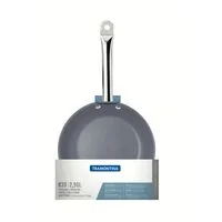 Frigideira Rasa Tramontina Professional em Aço Inox com Fundo Triplo e Revestimento Interno Cerâmico Grafite 30 cm 2,9 L