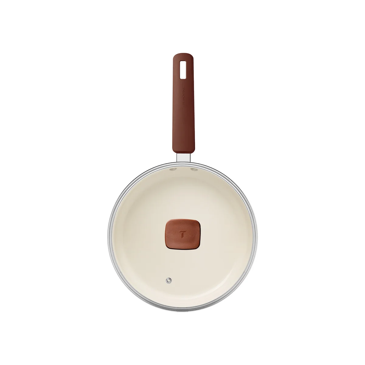 Frigideira Reta com Tampa Tramontina Veronese em Alumínio Reciclado com Revestimento Interno Cerâmico e Externo Siliconado Argila 22 cm 1,7 L