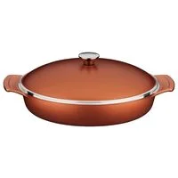 Frigideira Tramontina Lyon em Alumínio Forjado com Revestimento Interno e Externo Antiaderente Starflon Dourado com Tampa 32 cm 4,3 L