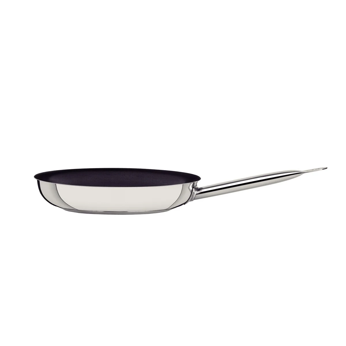 Frigideira Tramontina Professional Rasa em Aço Inox com Fundo Triplo Revestimento Interno em Antiaderente com Cabo 20 cm 1,1 L