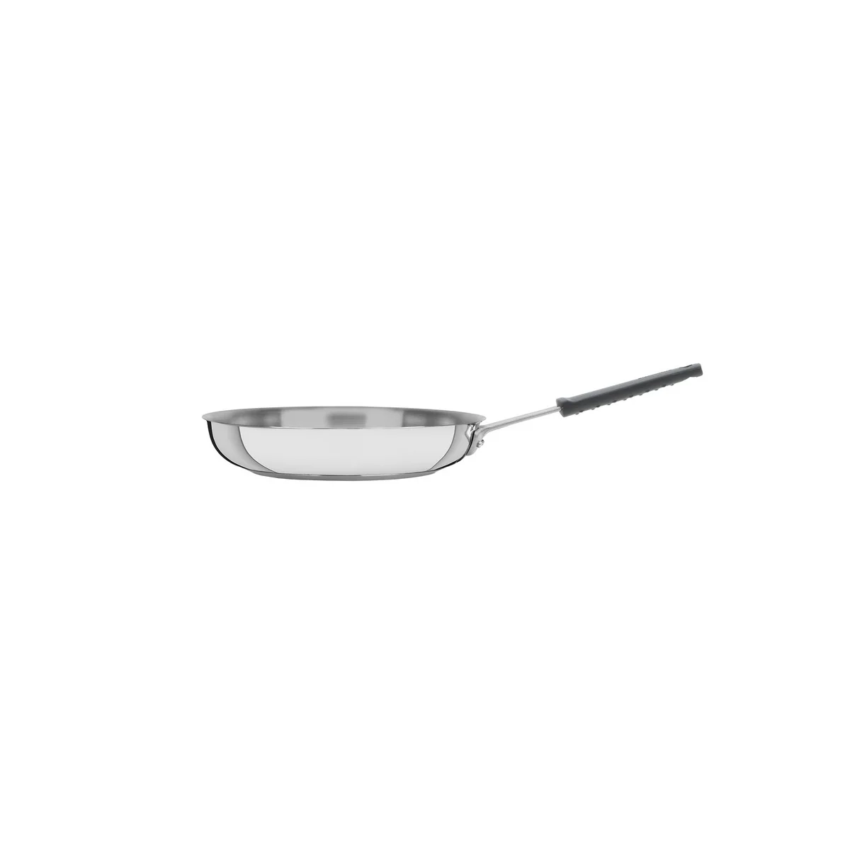 Frigideira Tramontina Professional em Aço Inox com Fundo Triplo e Cabo com Luva de Silicone Removível 26 cm