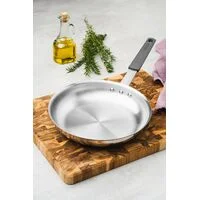 Frigideira Tramontina Professional em Aço Inox com Fundo Triplo e Cabo com Luva de Silicone Removível 26 cm