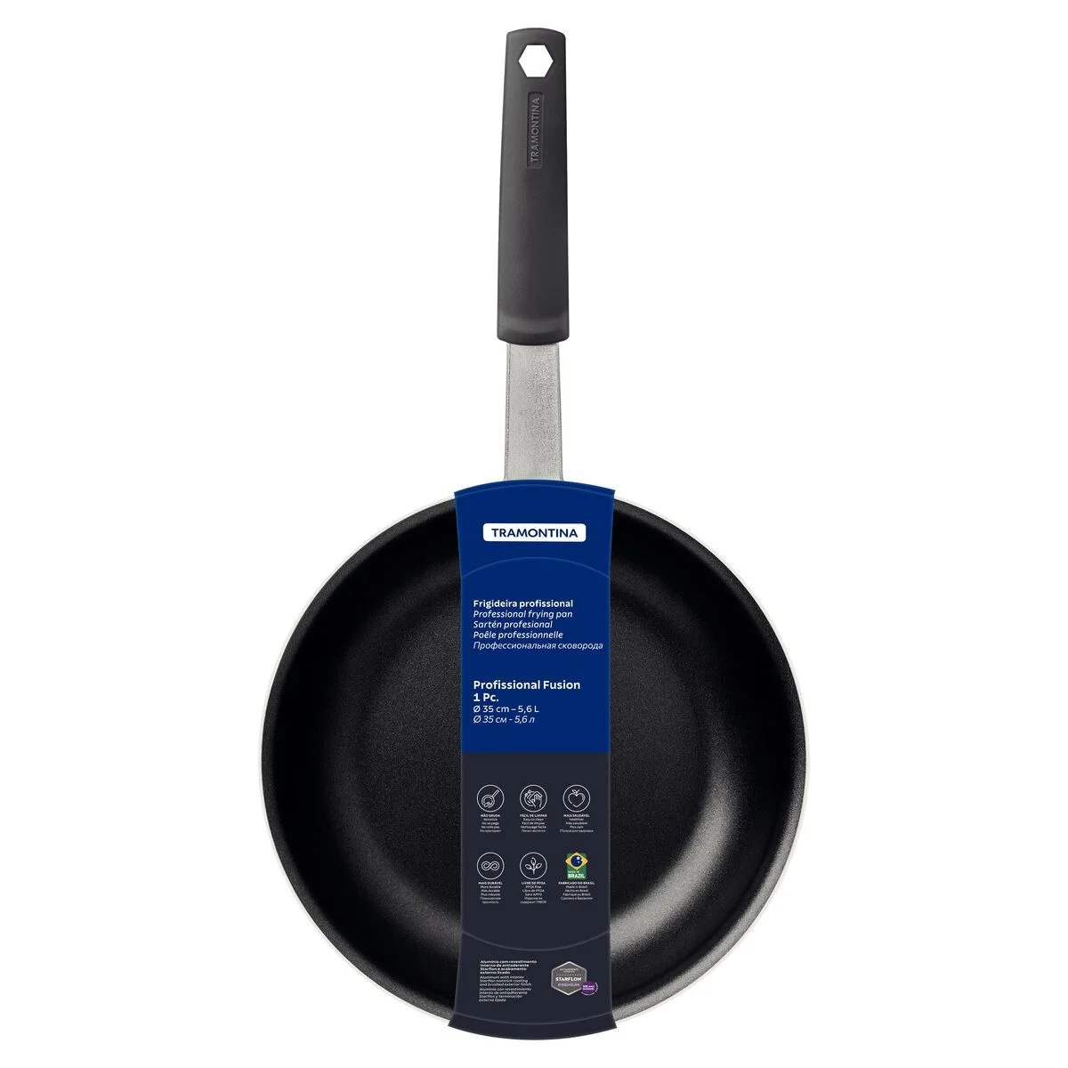 Frigideira Tramontina Profissional em Alumínio com Revestimento Interno em Antiaderente Starflon Premium e Externo Lixado 35 cm 5,6 L