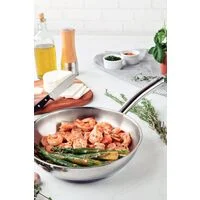 Frigideira Tramontina Una em Aço Inox com Fundo Triplo 28 cm 3,2L