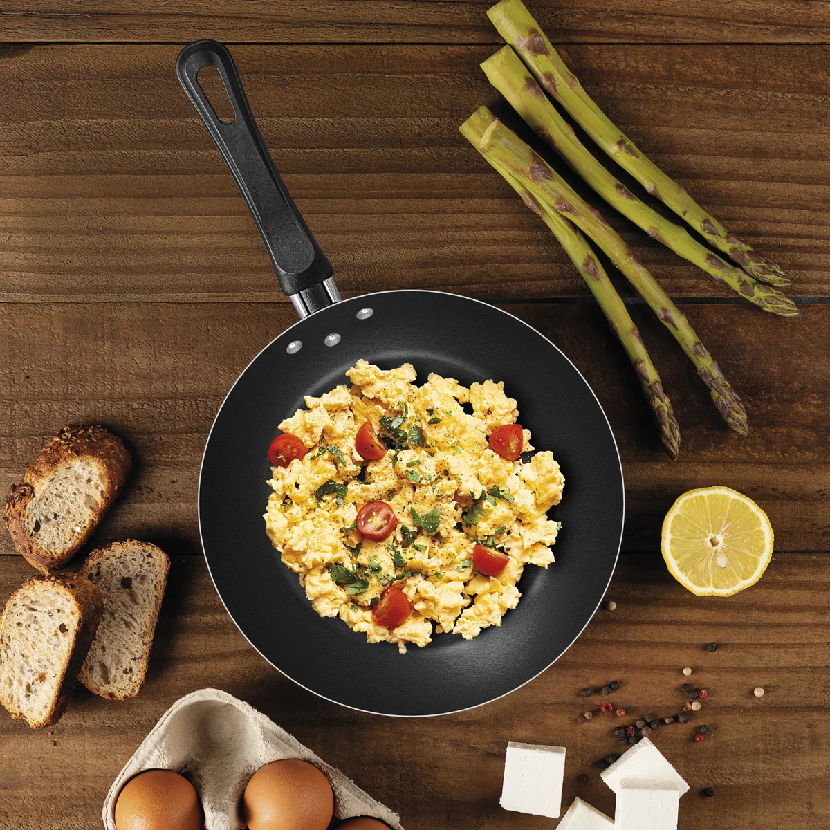 Frigideira Tramontina em Alumínio com Revestimento Interno em Antiaderente Starflon Max e Externo Siliconado com Estampa Always Hungry 24 cm 1,2 L